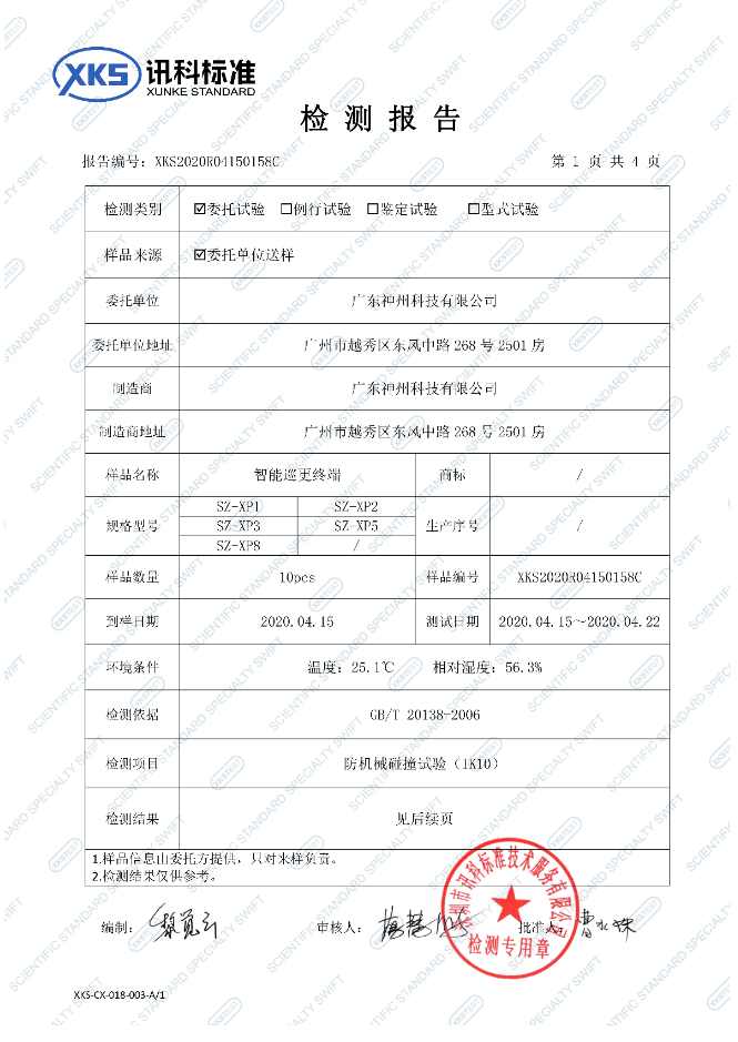 祝賀我司順利通過IK10防碰撞防暴測試！